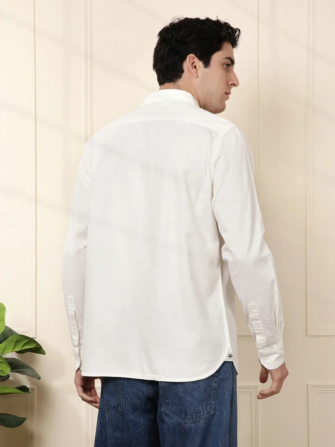 Solid Slim Fit Shirt | White - Image 5