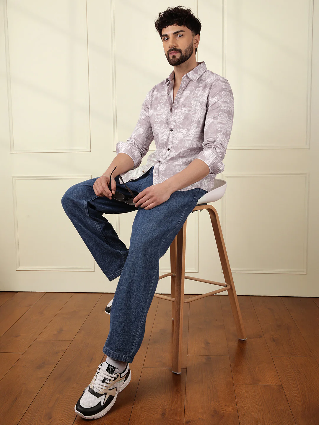 Abstract Urban AOP Shirt | Pink - Image 2