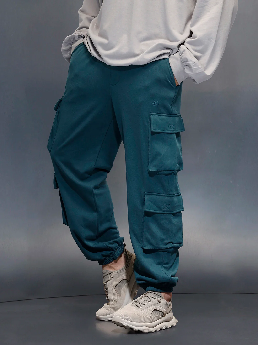 Casual Utility Pocket Joggers for Men | Green - Image 4