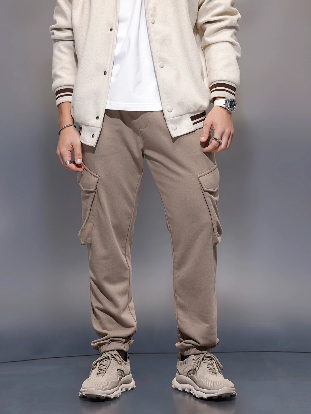 Casual Utility Pocket Joggers | Khaki