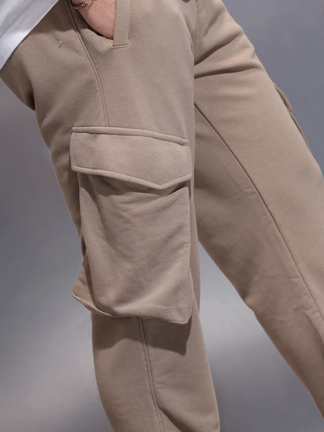 Casual Utility Pocket Joggers | Khaki - Image 5