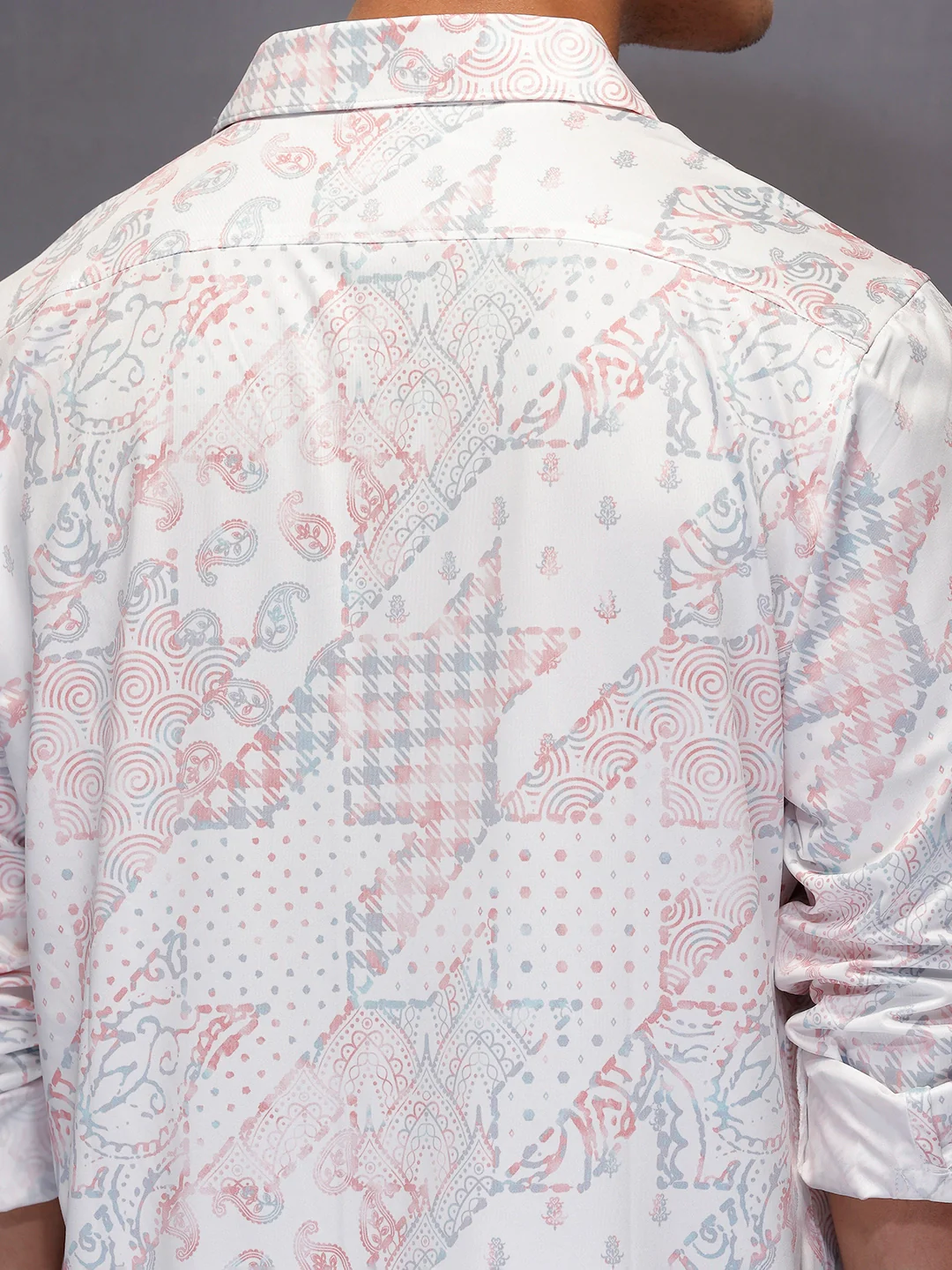 Classic AOP Slim Fit Shirt | White - Image 5