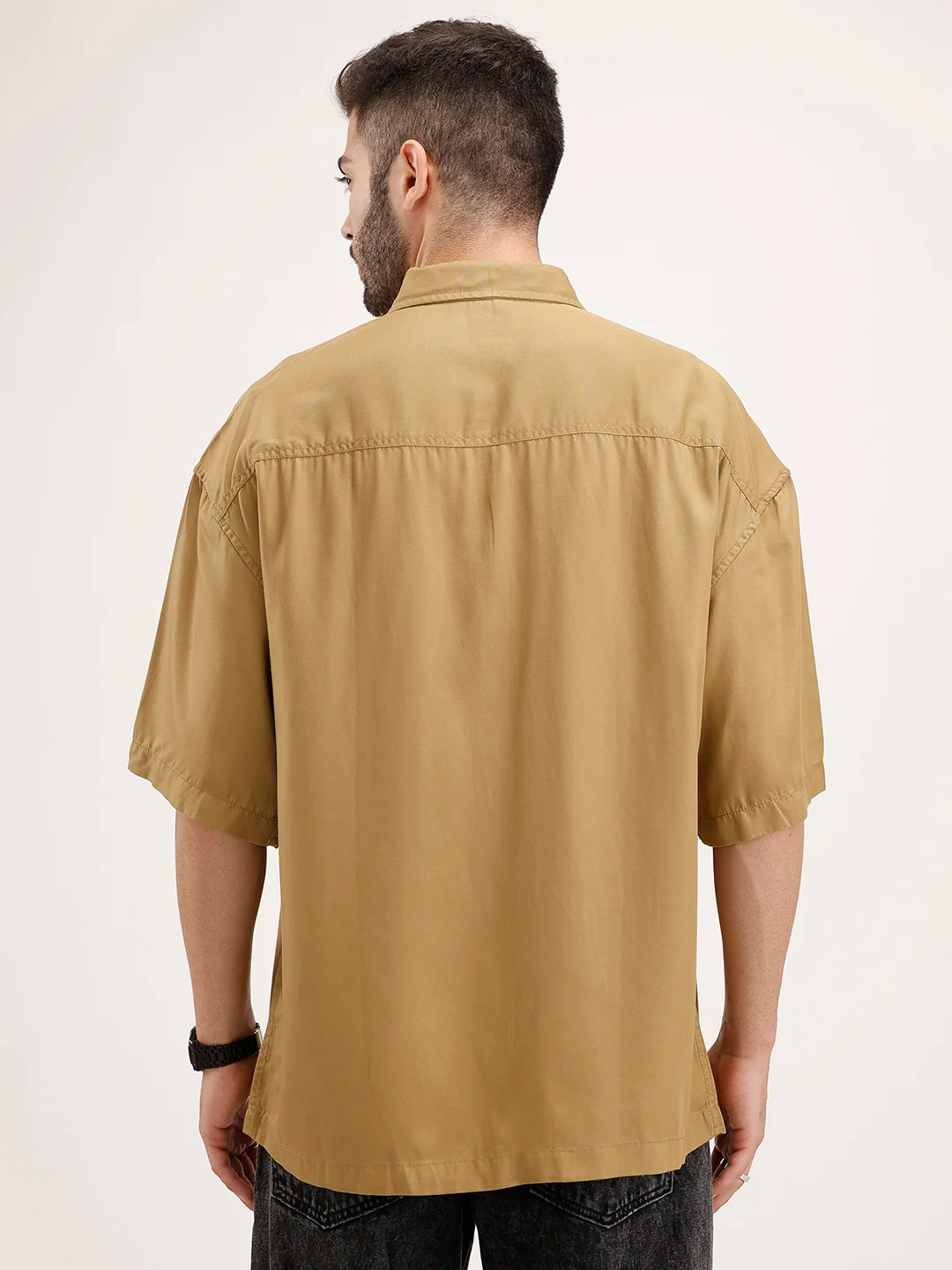 Classic Double Pocket Shirt | Khaki - Image 3