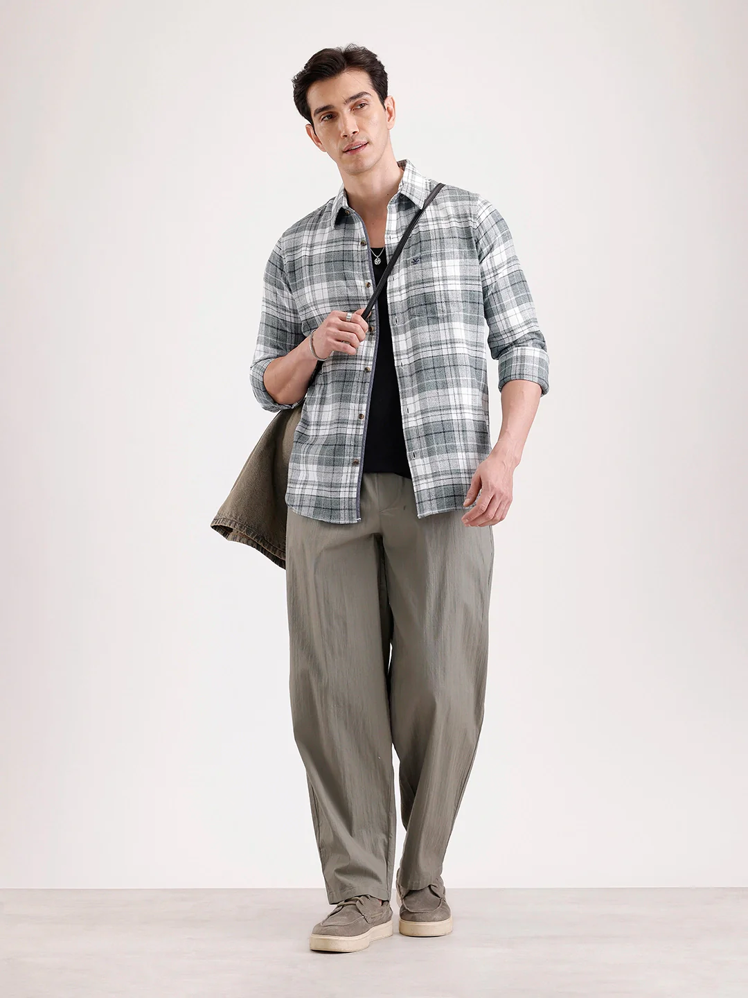 Classic Full Sleeve Checkered Shirt | Green - Image 3