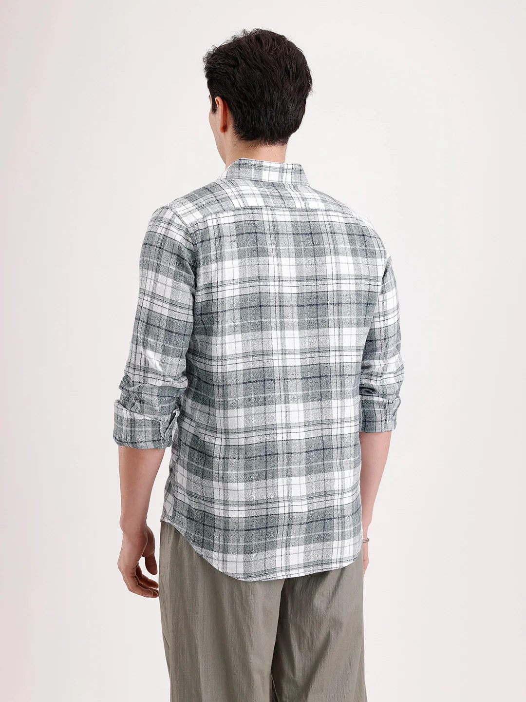 Classic Full Sleeve Checkered Shirt | Green - Image 4