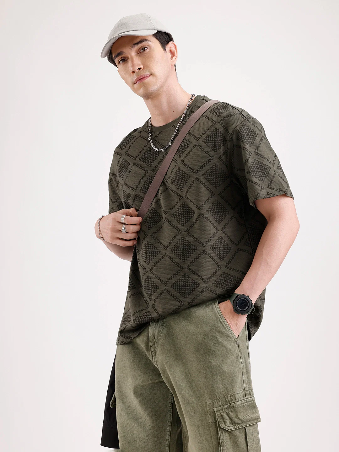 Classic Oversized AOP T-Shirt | Olive