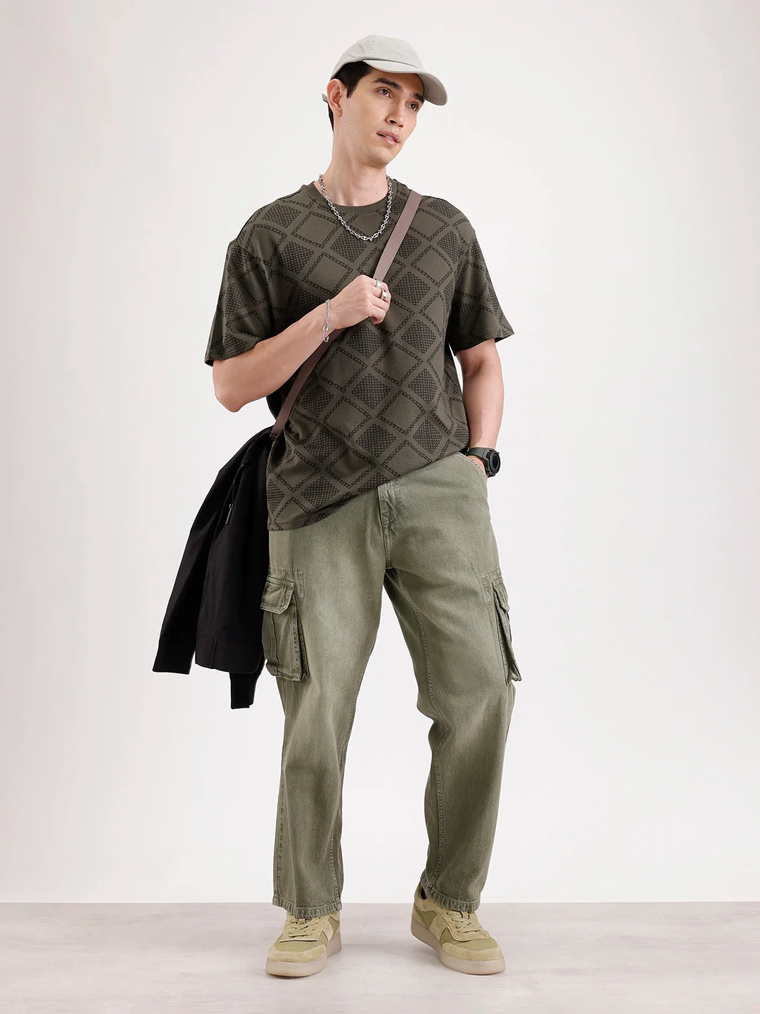 Classic Oversized AOP T-Shirt | Olive - Image 2