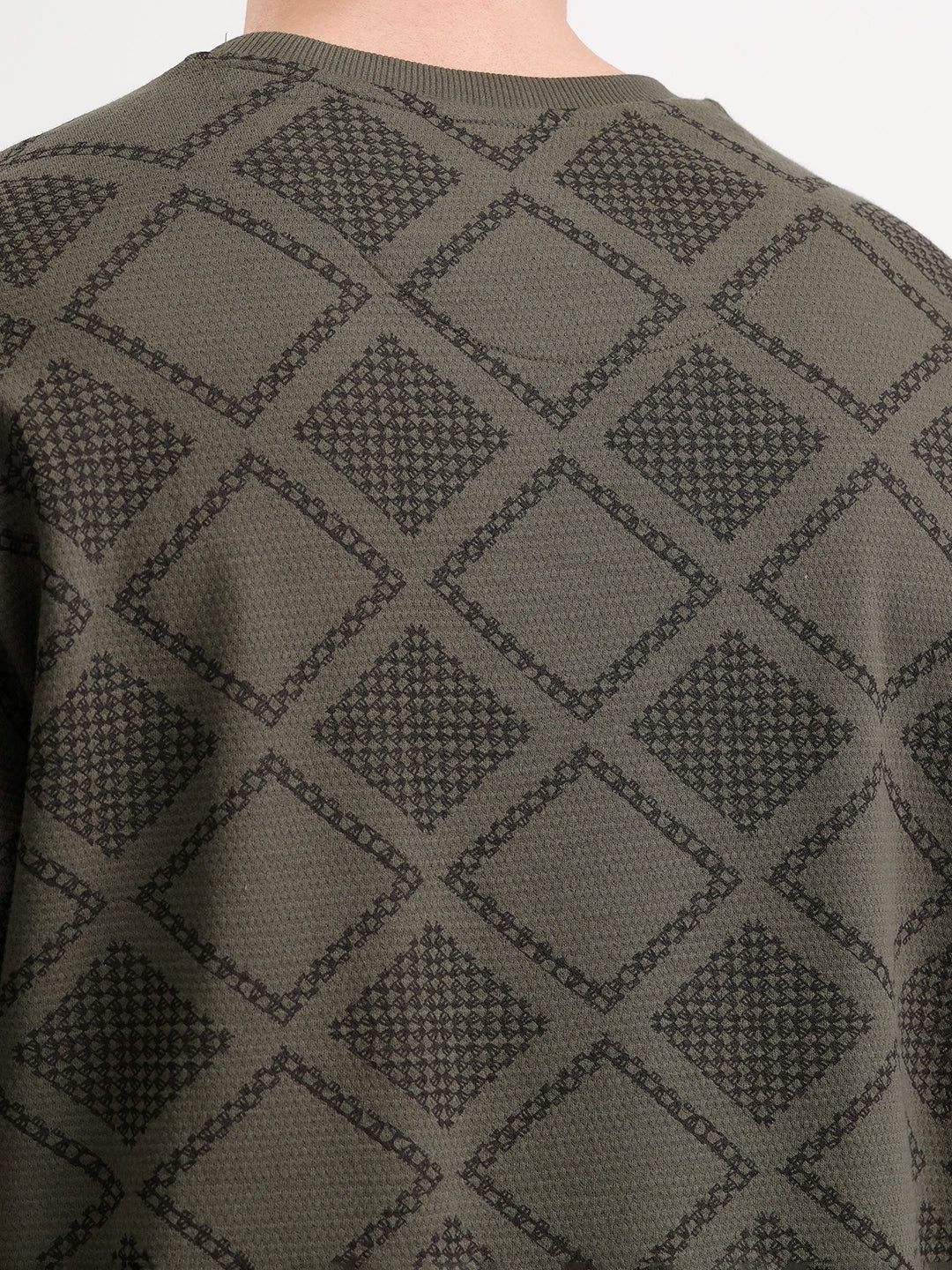 Classic Oversized AOP T-Shirt | Olive - Image 5
