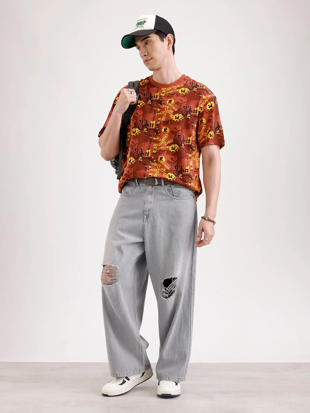 Classic Oversized AOP T-Shirt | Rust - Image 2