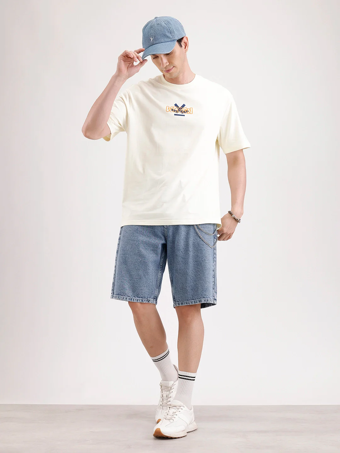 Classic Oversized Back Printed T-Shirt  | Yellow - Image 3