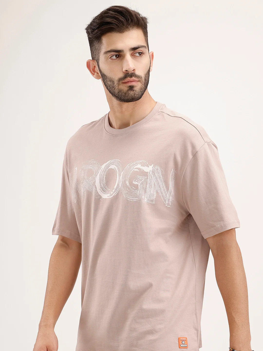 Classic Placement Printed T-Shirt | Brown - Image 4