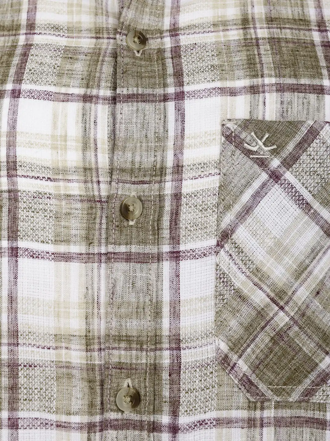 Classic Regular Fit Checkered Shirt | Green - Image 5