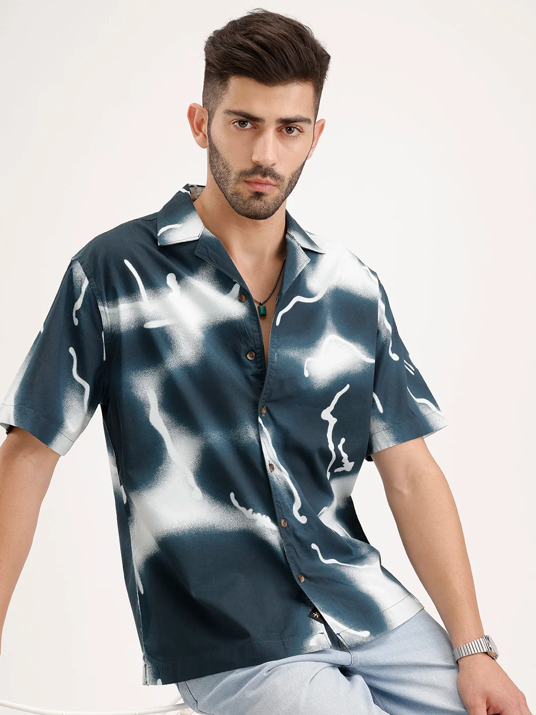 Classic Resort Collar Shirt | Blue