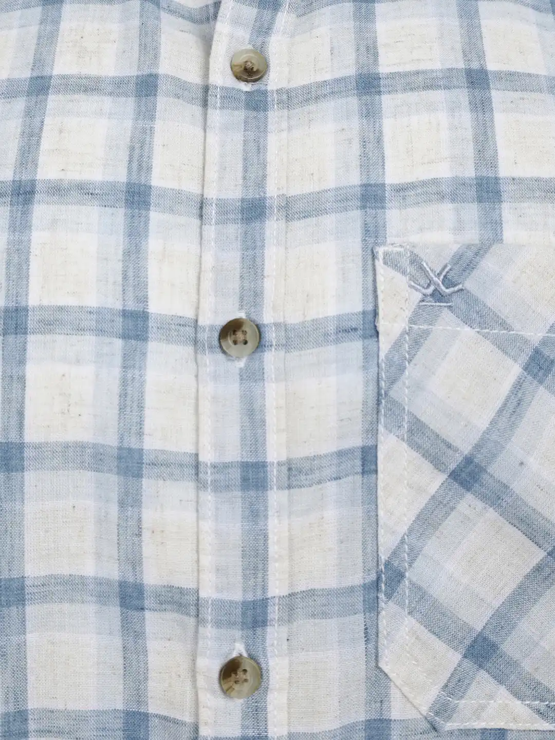 Classic Slim Fit Checkered Shirt | Blue - Image 5