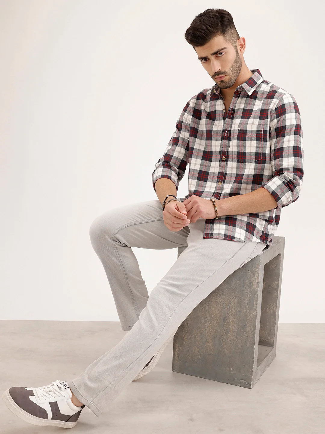 Classic Slim Fit Checkered Shirt | Multicolor - Image 2