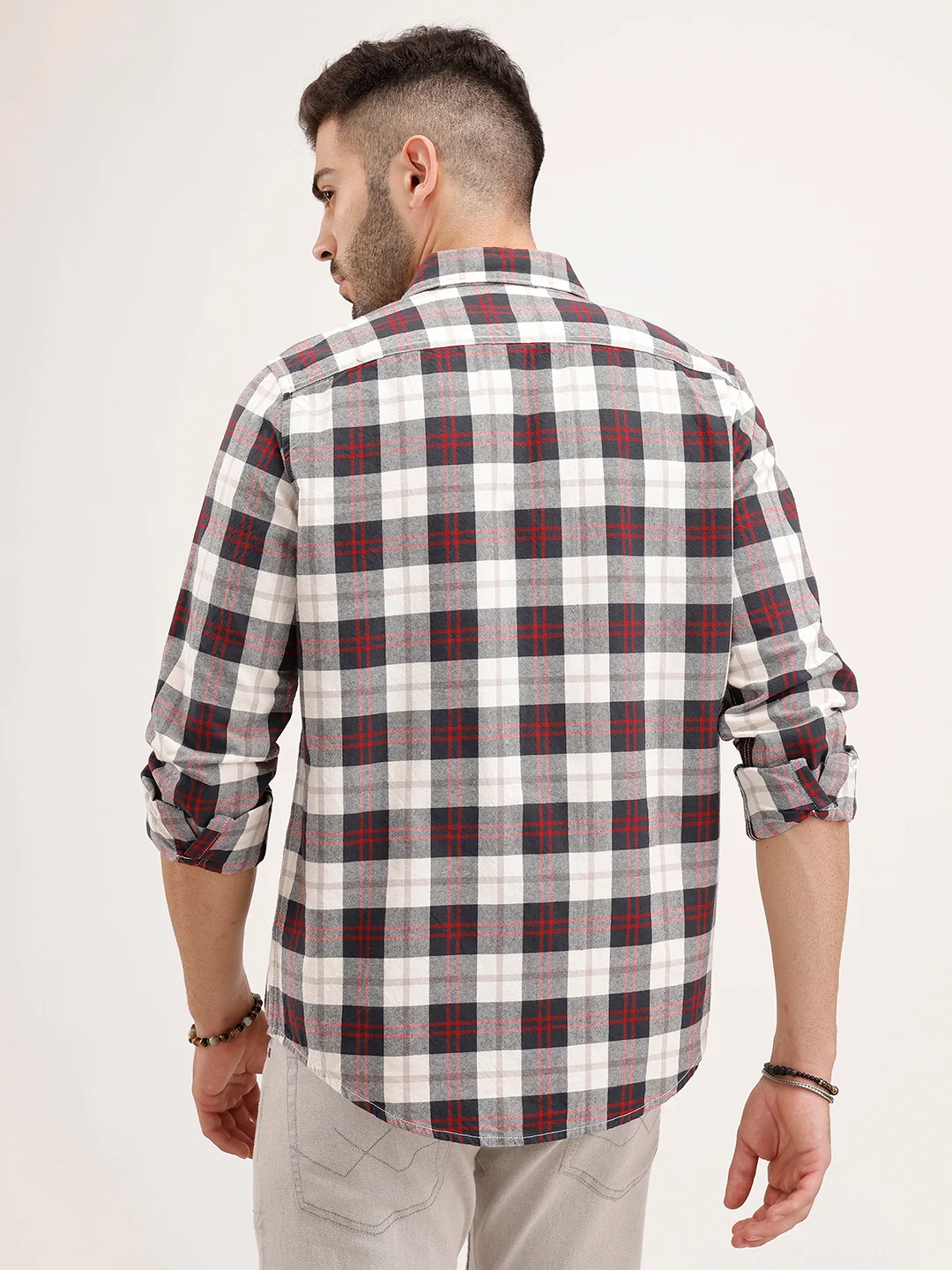 Classic Slim Fit Checkered Shirt | Multicolor - Image 3
