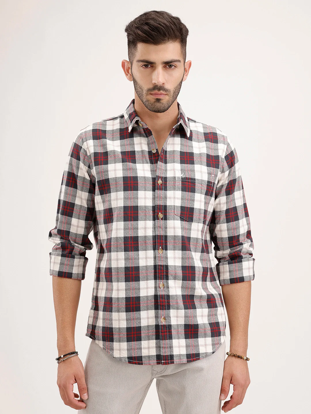Classic Slim Fit Checkered Shirt | Multicolor - Image 6