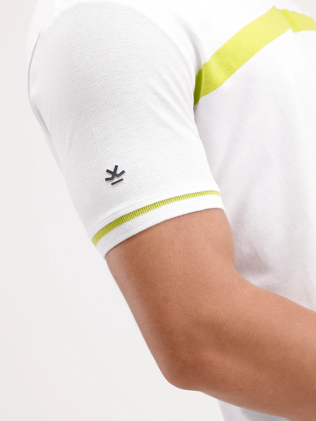 Classic Slim Fit Placement Printed Polo T-Shirt | White - Image 5