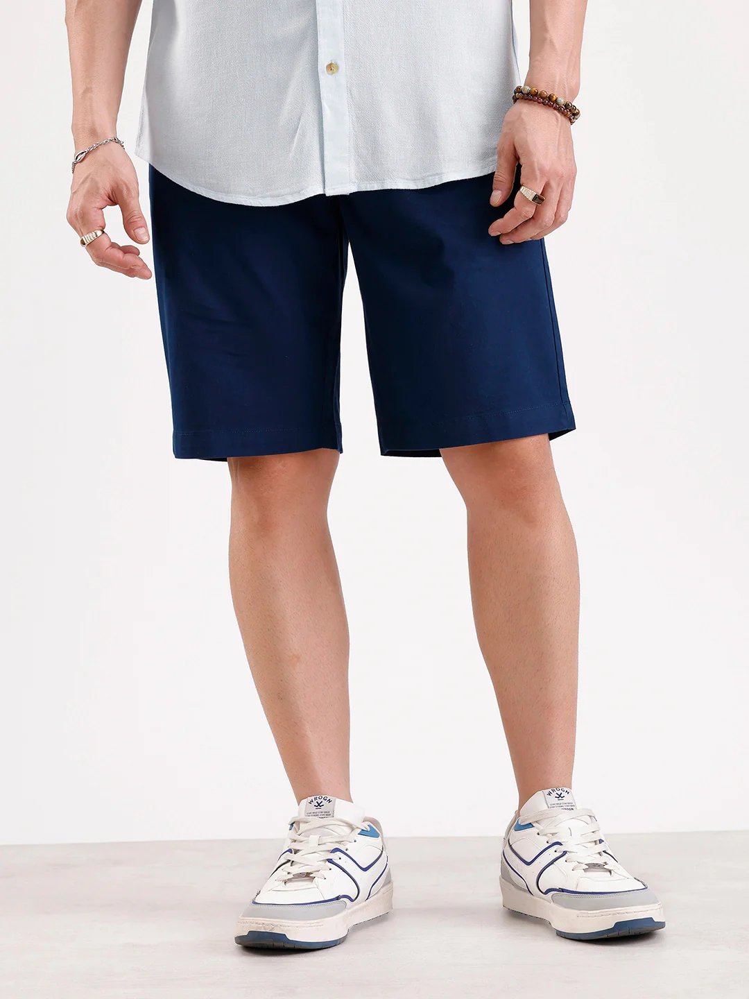 Classic Slim Fit Shorts | Navy Blue - Image 6