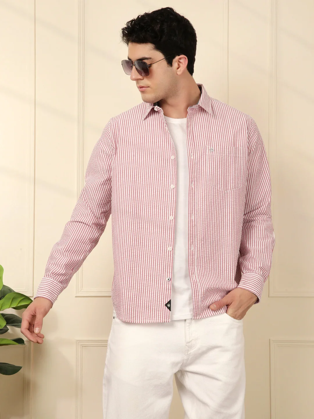 Classic Striped Shirt in Red