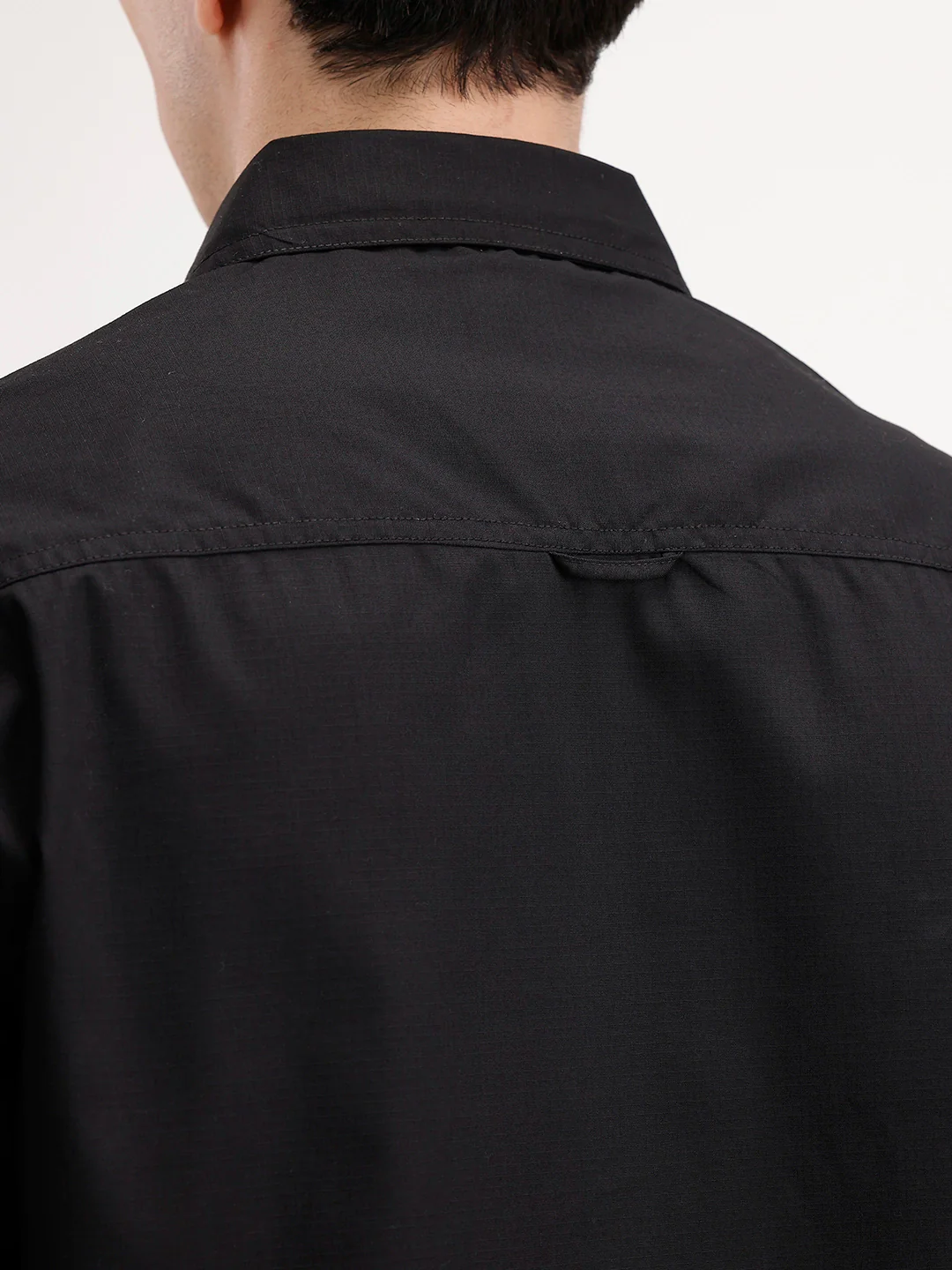 Comfort Fit Double Pocket Shirt | Black - Image 5