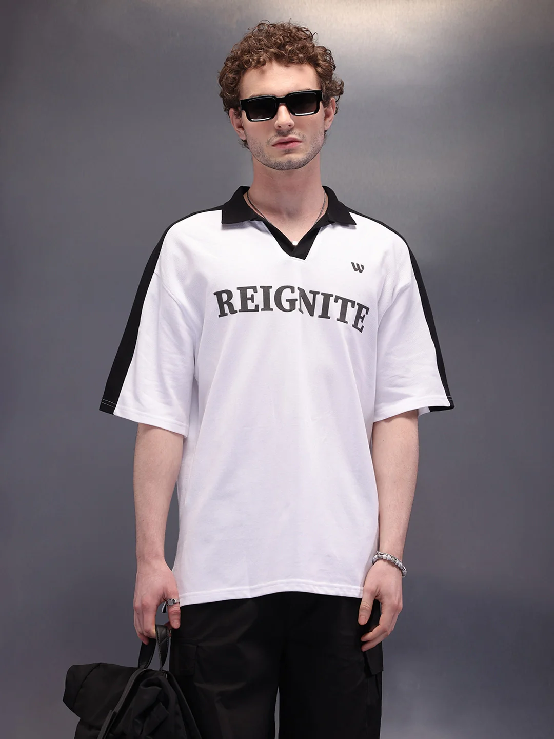Cut & Sue Oversized Polo T-Shirt | White