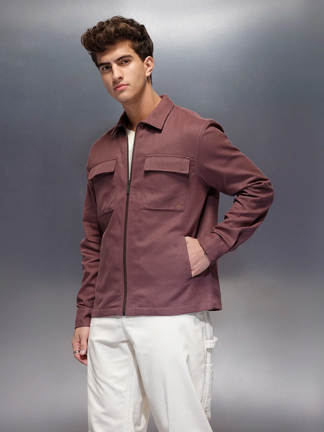 Double Pocket Oversized Jacket | Peach - Image 4