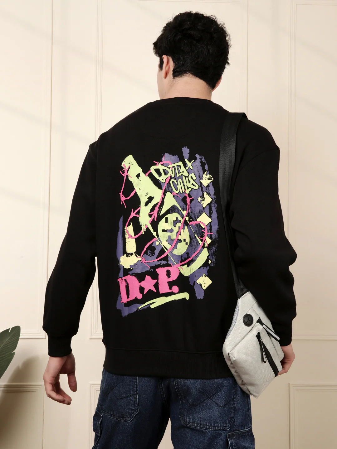 DP Printed Black Sweatshirt