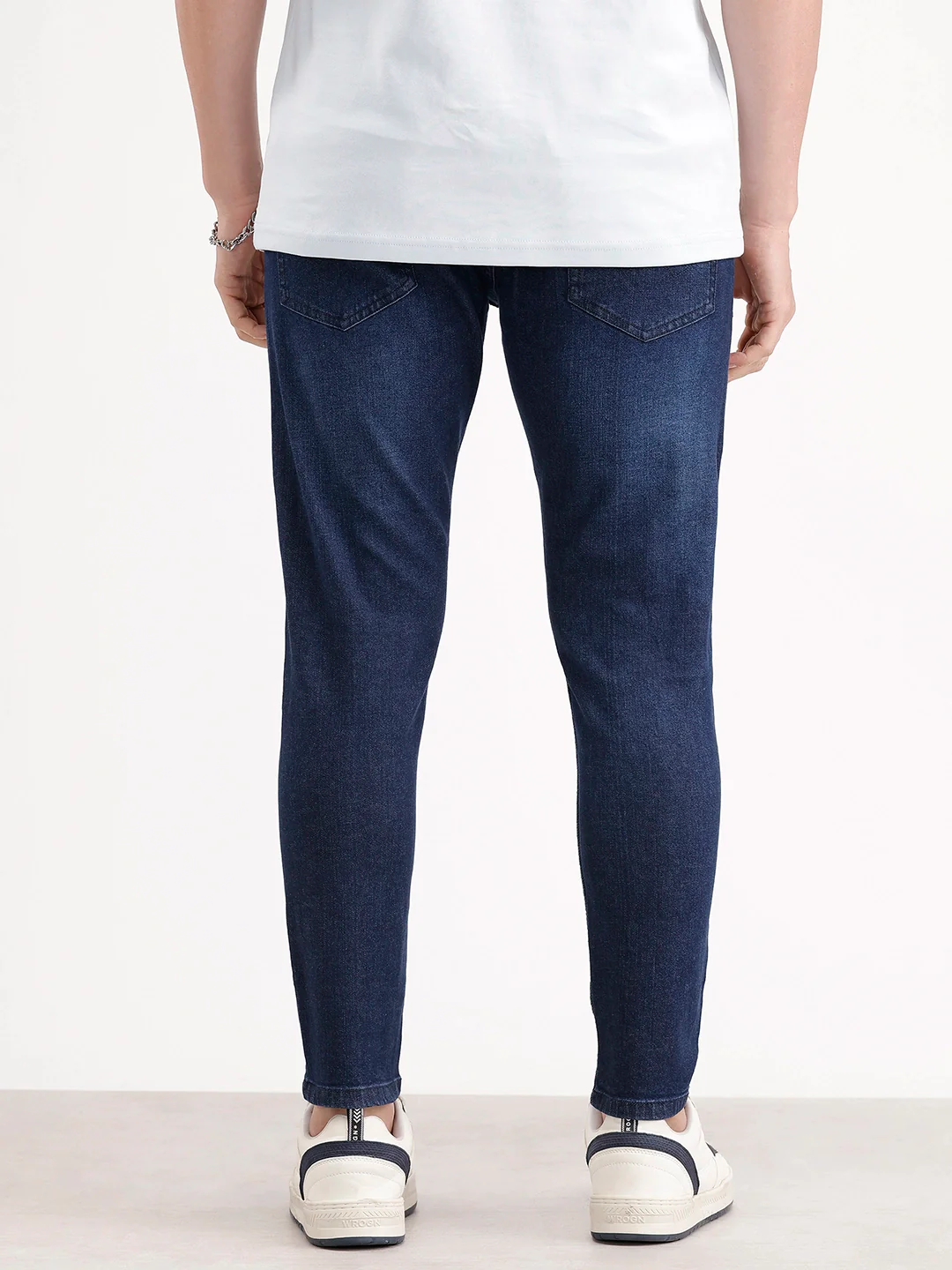 Faded Skinny Crop Denim | Blue - Image 3