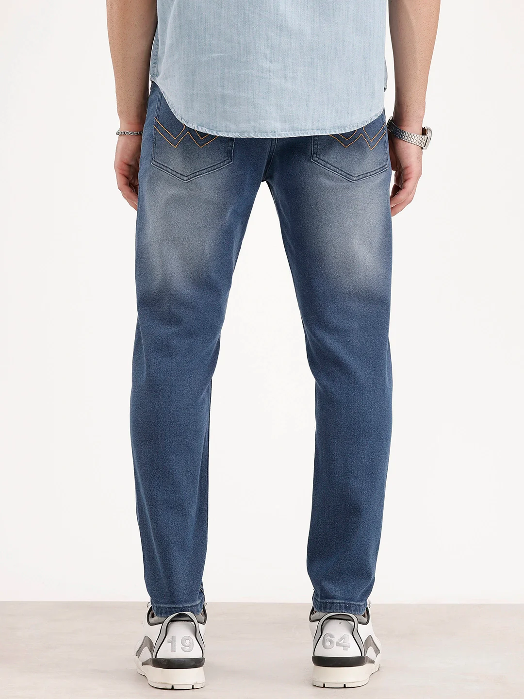 Faded Skinny Crop Denim | Blue - Image 3