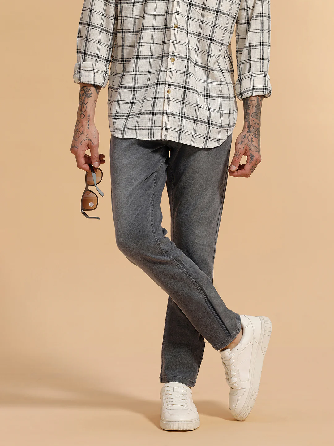 Faded Slim Fit Jeans | Light Grey