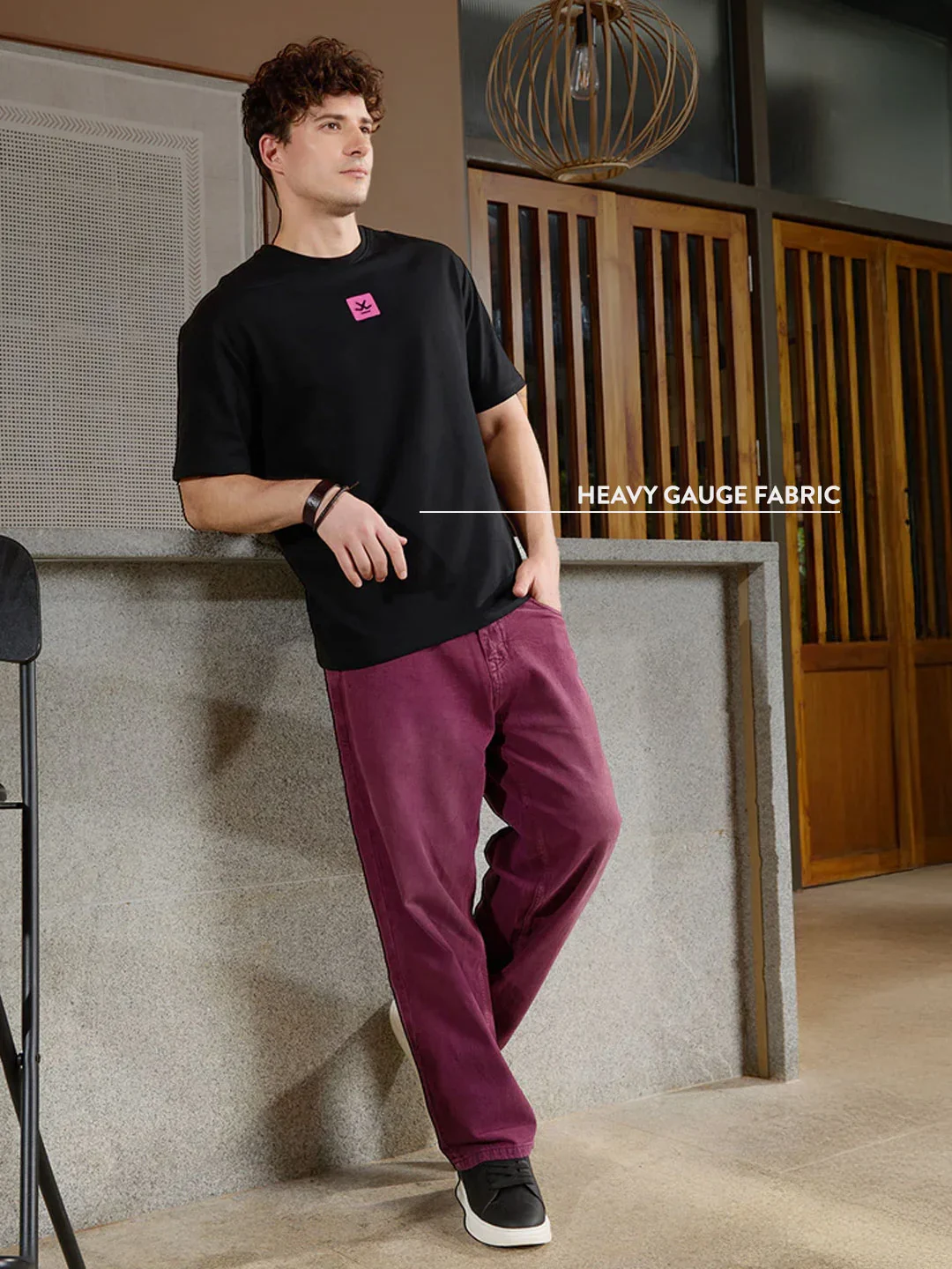 Heavy GSM Oversized Fit T-Shirt | Black - Image 2