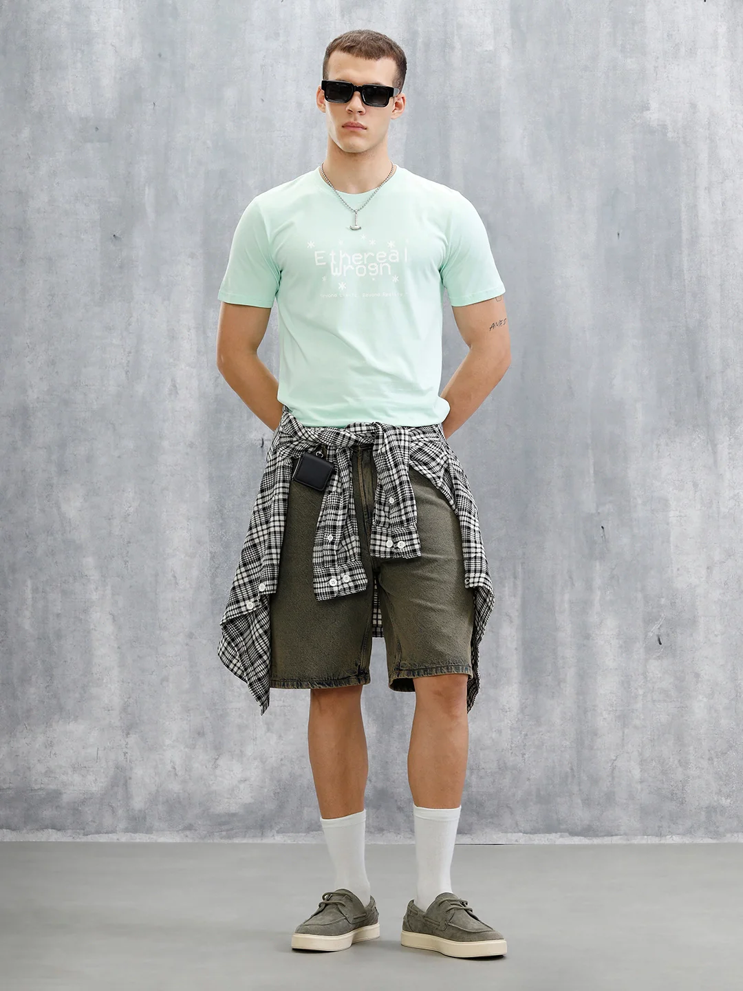 Logo Placement Printed T-Shirt | Light Green - Image 2