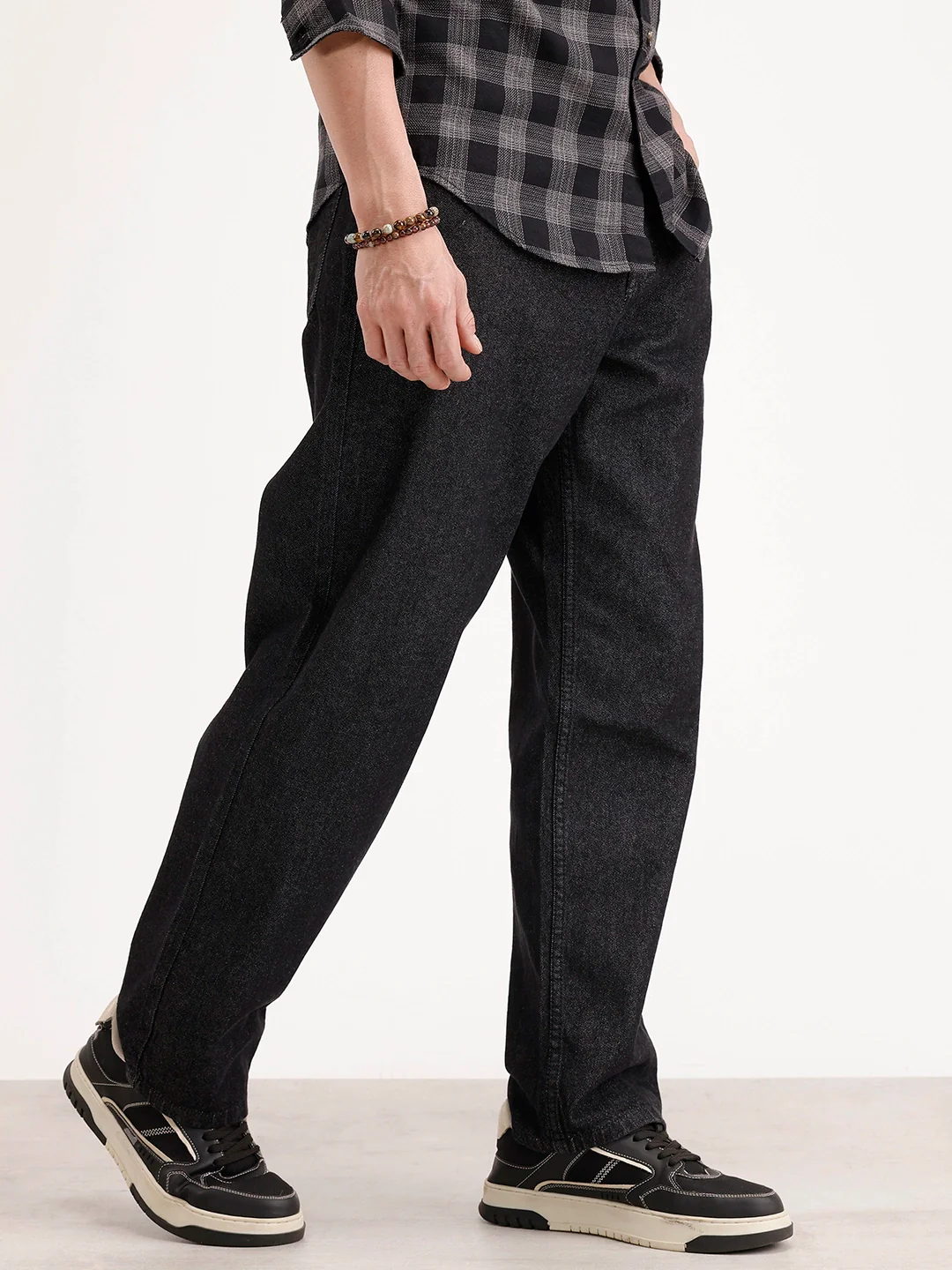 Loose Fit Denim Jeans | Black - Image 4