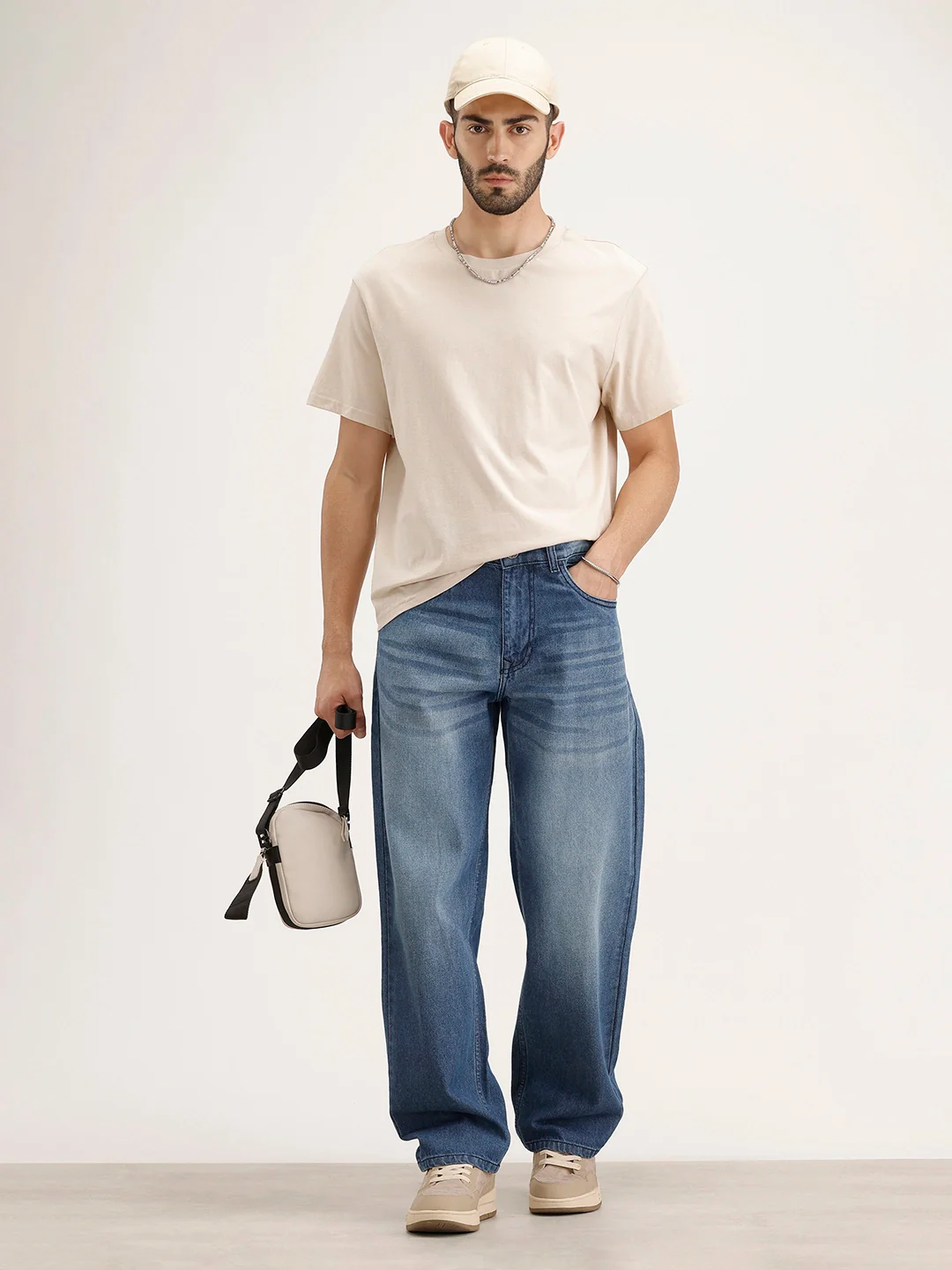 Loose Fit Denim Jeans | Light Blue - Image 2