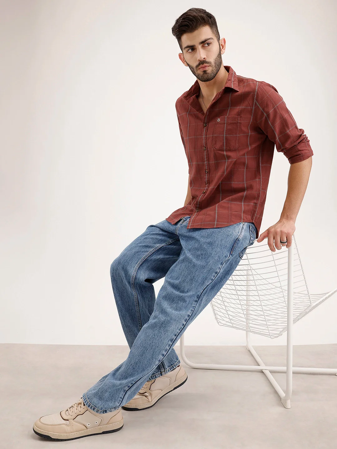 Loose Fit Washed Denim Jeans | Blue - Image 2