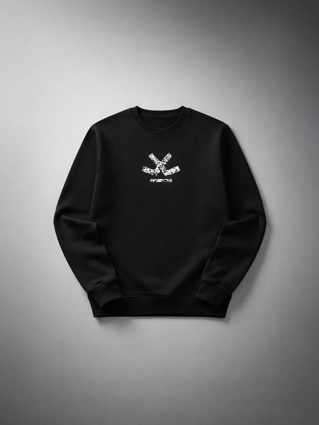 Men's Casual Branded Comfort Fit Sweatshirt  | Black
