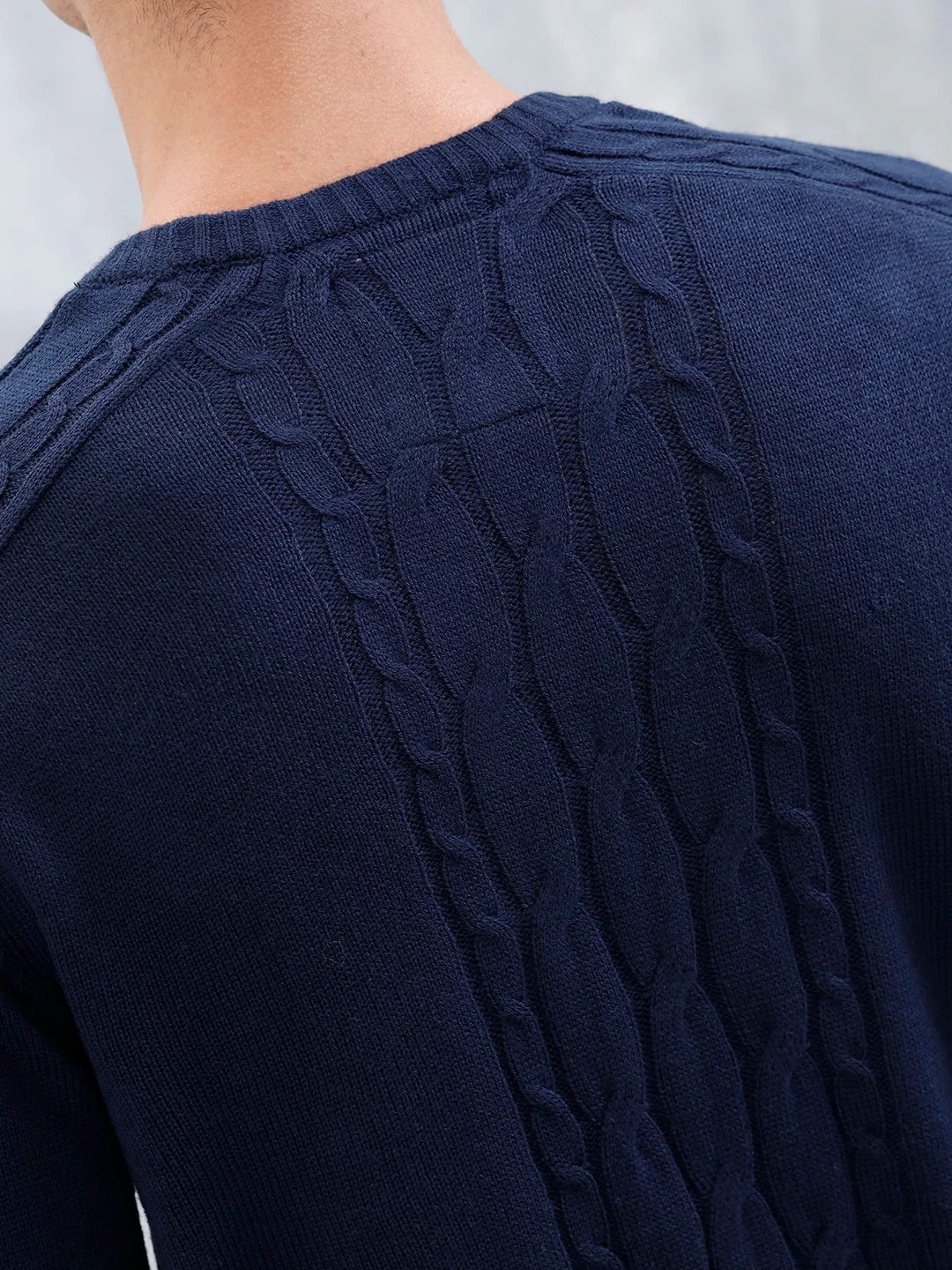 Men's Casual Cabel Knit Sweater | Black - Image 5