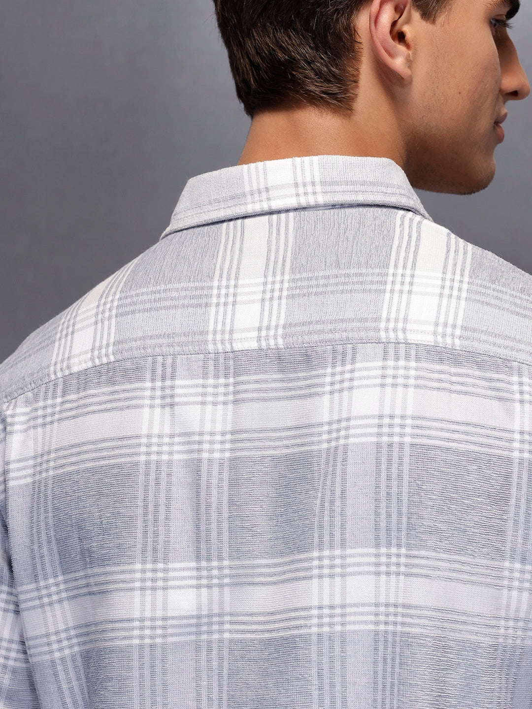 Men's Casual Dobby Shacket | Grey - Image 5