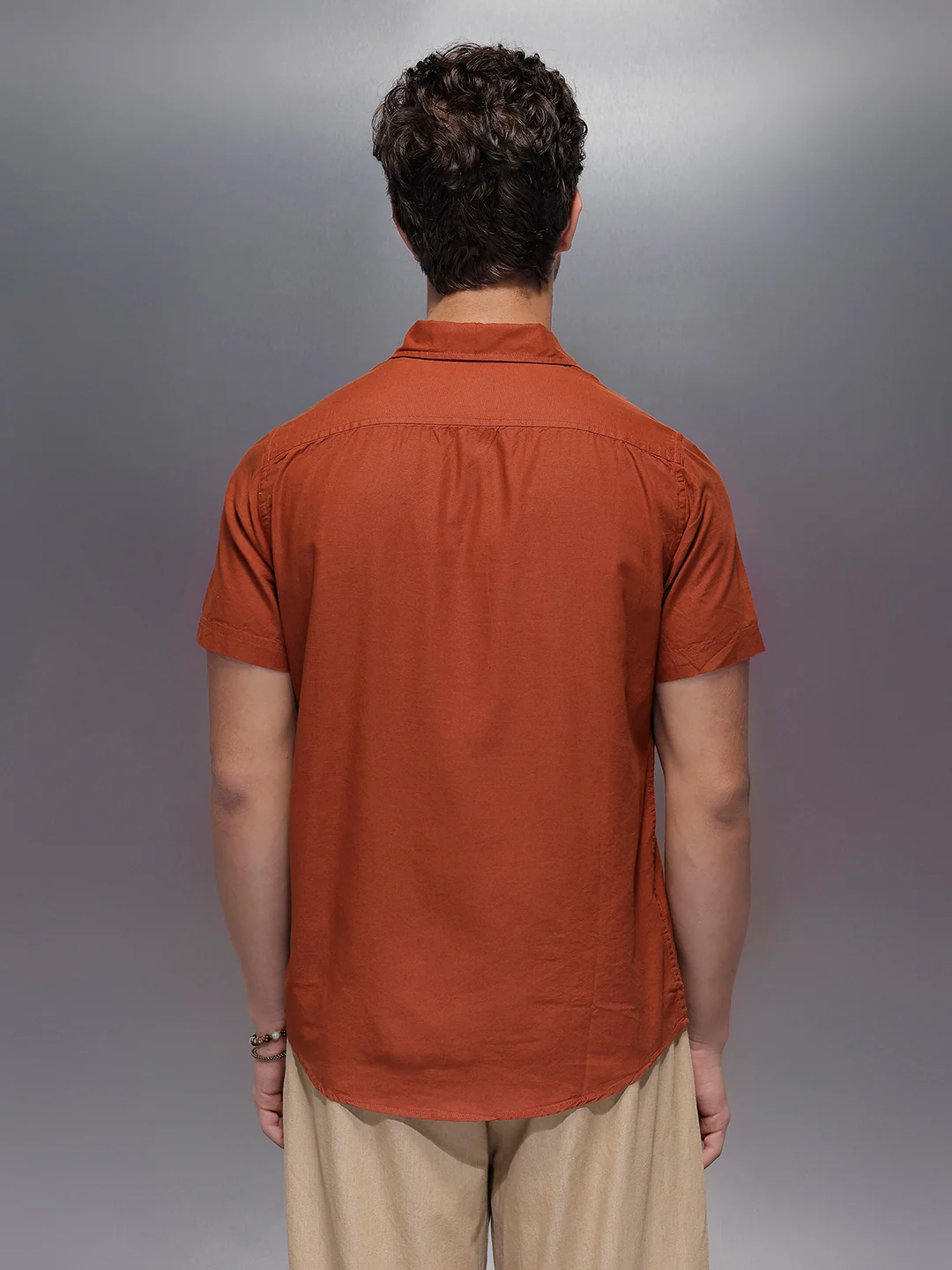 Men's Casual Regular Fit Shirt | Brown - Image 3
