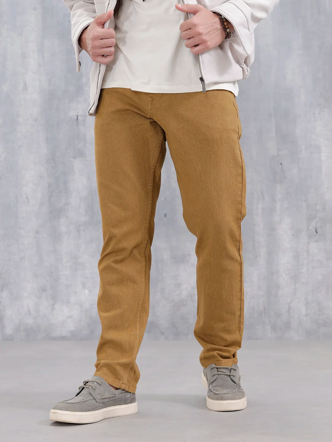 Men'S Casual Relaxed Fit Jeans | Khaki