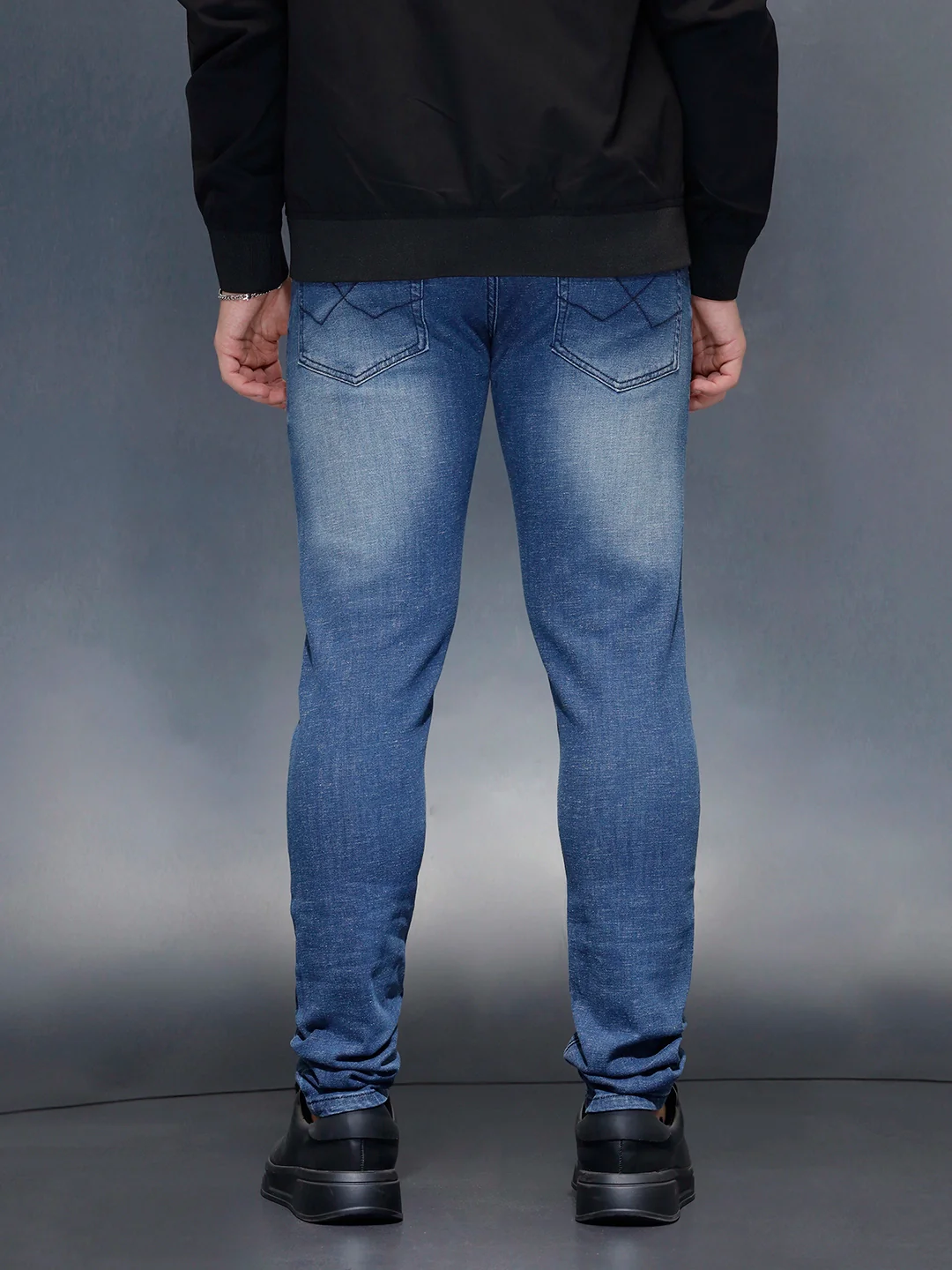 Men's casual skinny fit jeans | Blue - Image 3