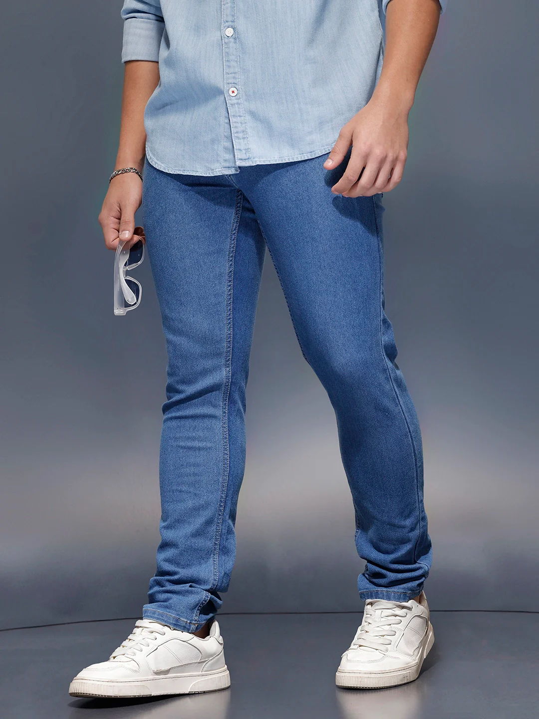 Men's Casual Slim Fit Jeans | Blue