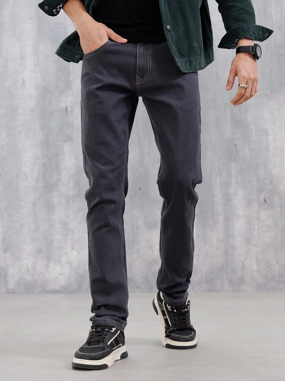 Men's Casual Slim Fit Jeans | Grey