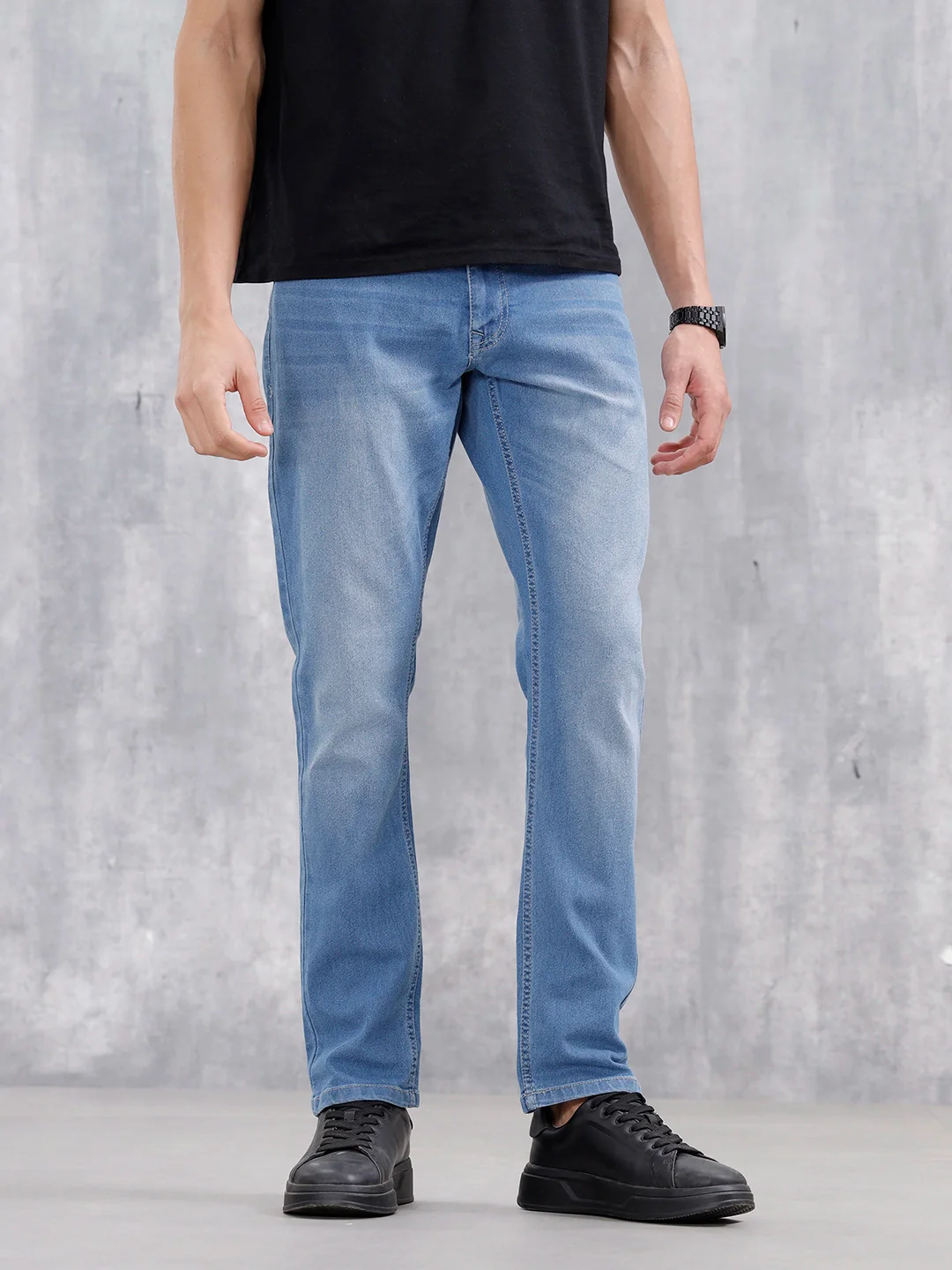 Men's Casual Slim Fit Jeans | Med Stone