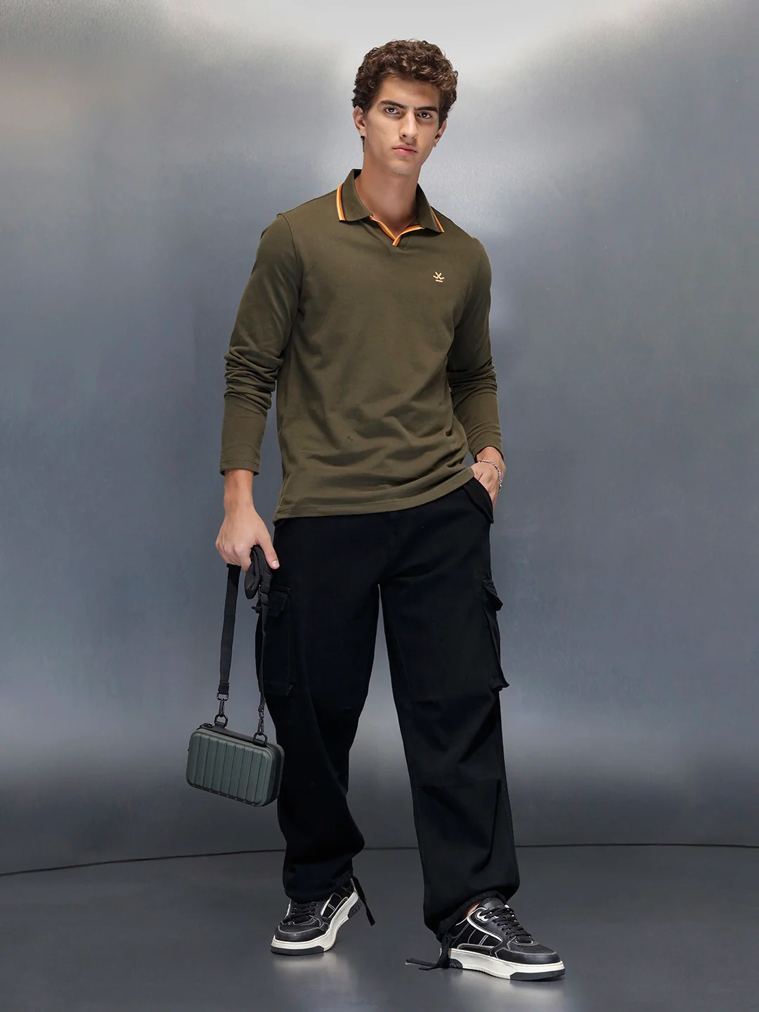Men's Casual Slim fit Polo T-Shirt | Olive - Image 4