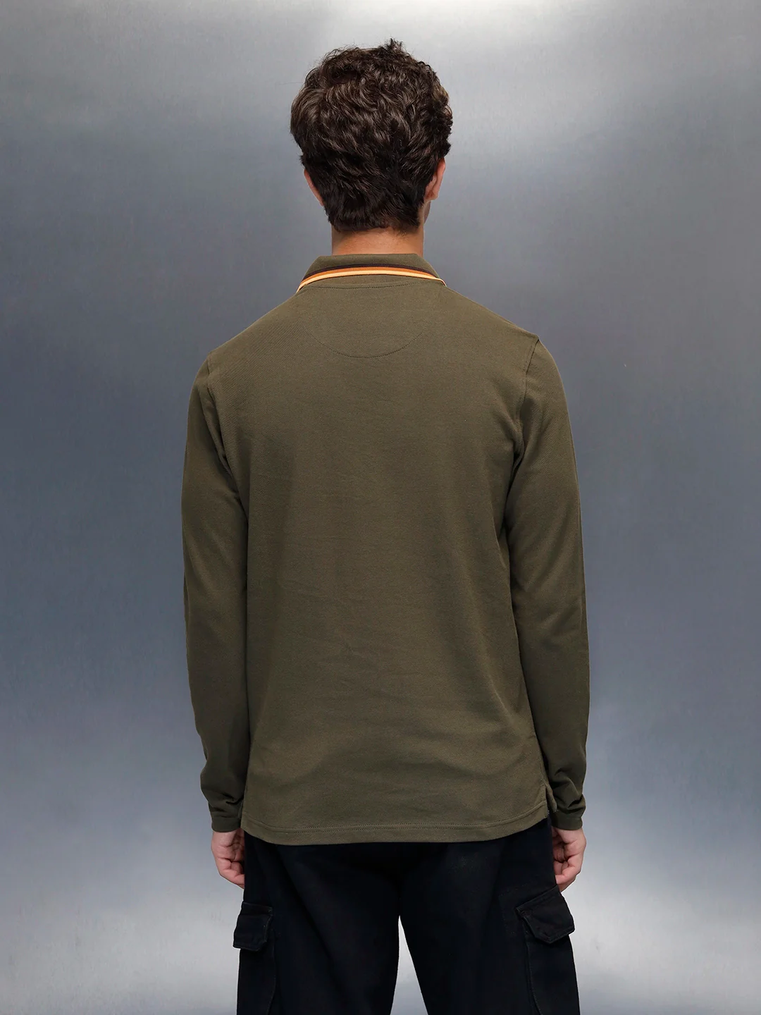 Men's Casual Slim fit Polo T-Shirt | Olive - Image 5