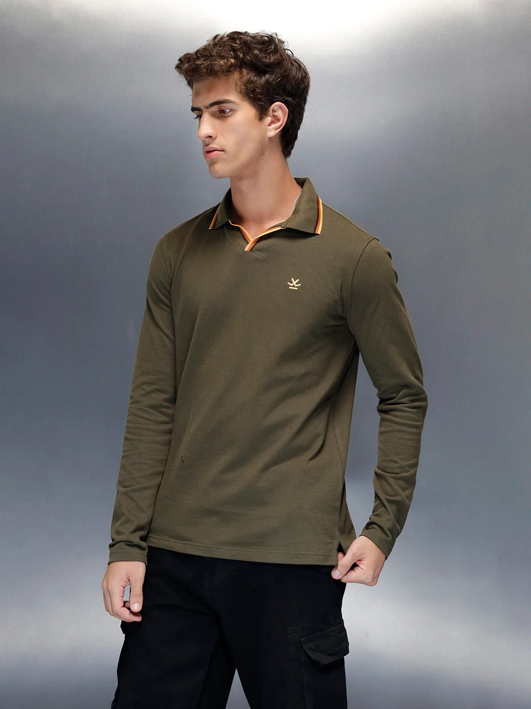 Men's Casual Slim fit Polo T-Shirt | Olive - Image 6
