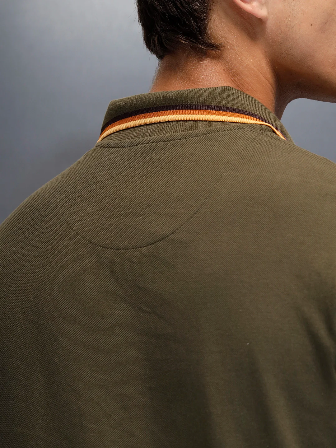 Men's Casual Slim fit Polo T-Shirt | Olive - Image 7