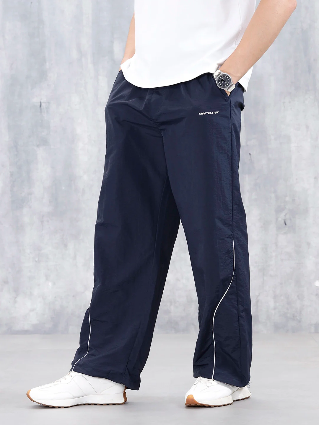 Men's Causal Oversized Fit Sport Look Jogger | Navy Blue - Image 4